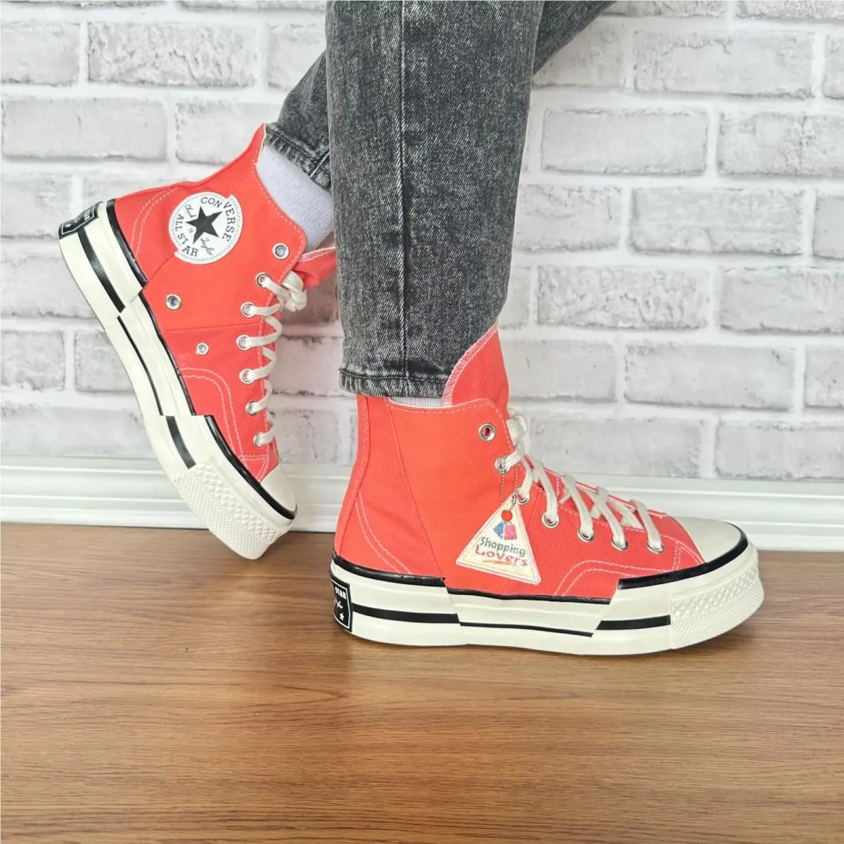 Chuck 70 Plus Hi Top Platform Sz 9 Women Shoes Orange Sneaker A06432C by Converse