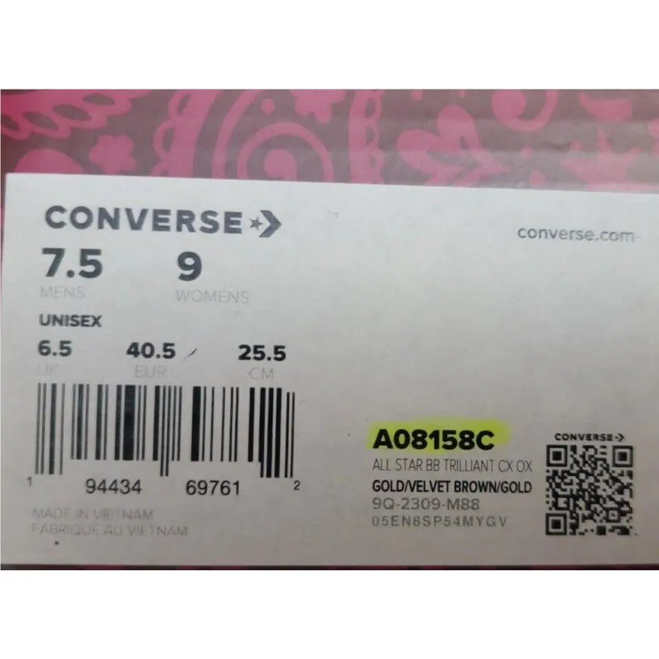 Converse shoes - Wonka - Wonka - A08158c - Gold 9