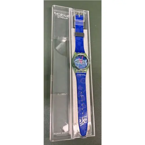 IN Box Vintage 1992 Swatch Quartz Watch Frische Fische Model GG116