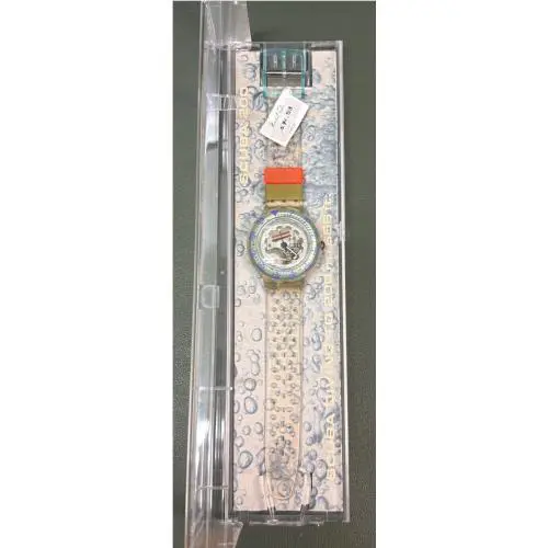 w Tags Vintage Swatch Watch Scuba 200 Jelly Bubbles Model SDK104