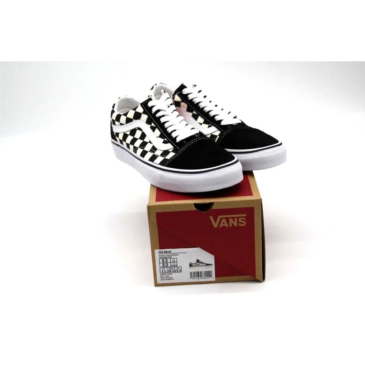 Vans shoes - VANS Old Skool - Old Skool - VN0A38G1P0S - Primary Check Black & White 7