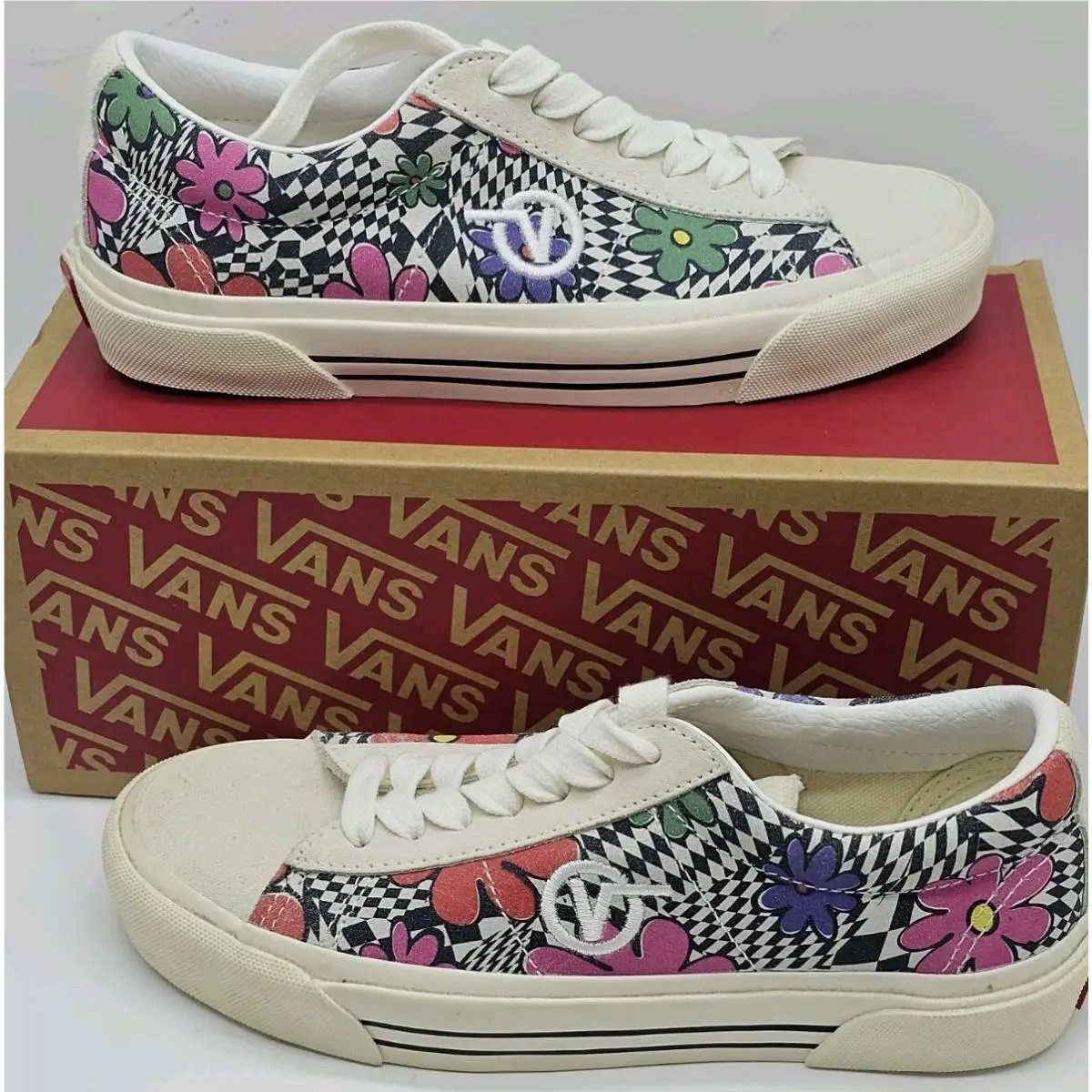 Vans Printed Floral Check Marshmallow Women 5 VN0A54F540G