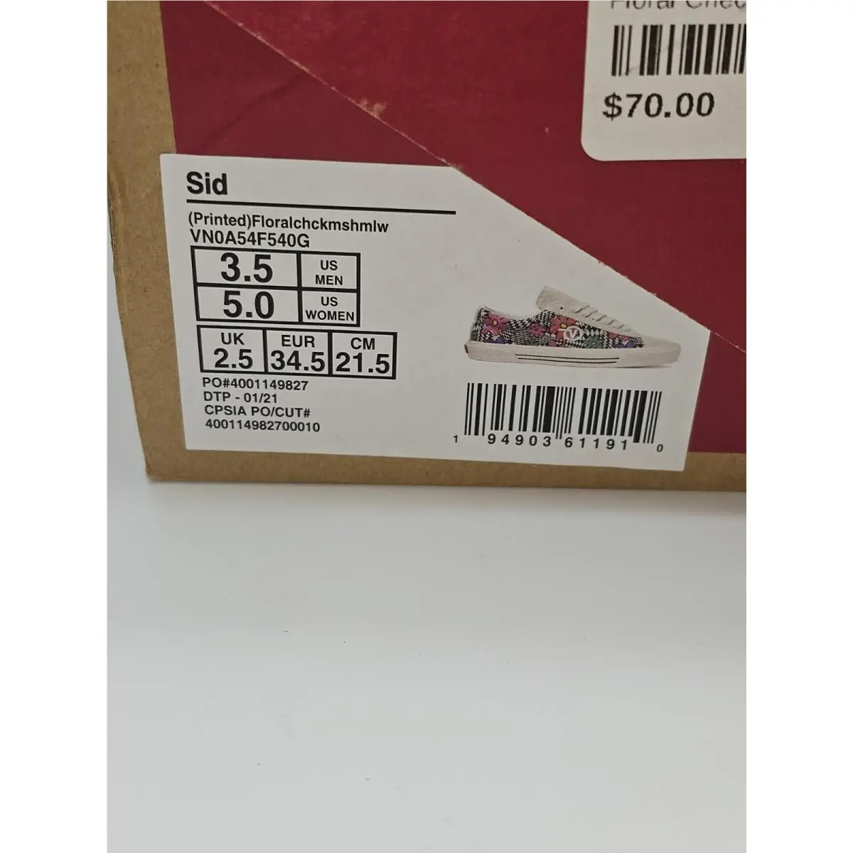 Vans shoes - VN0A54F540G - authentic - White (UPC: 194903611910) 10