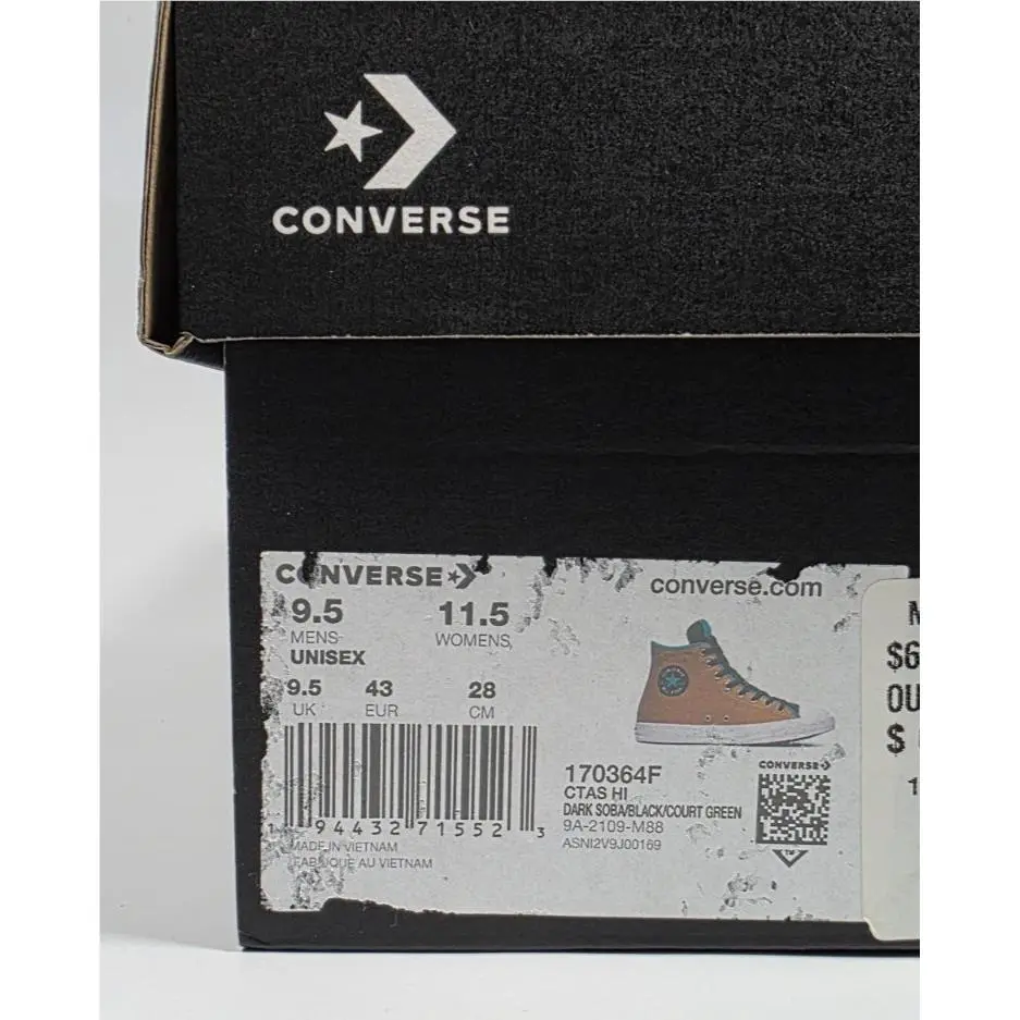 Converse shoes - Converse Chuck Taylor All Star - 170364F - Dark Soba/Black/Court Green, Manufacturer: Dark Soba/Black/Court Green (UPC: 194432715523) 1