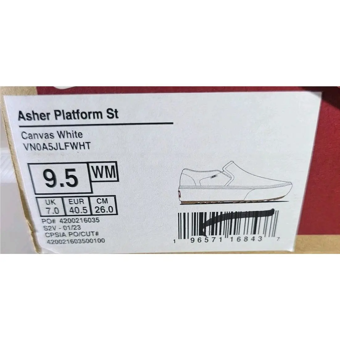 Vans shoes - VANS Asher - Asher - VN0A5JLFWHT - White, Manufacturer: White 1