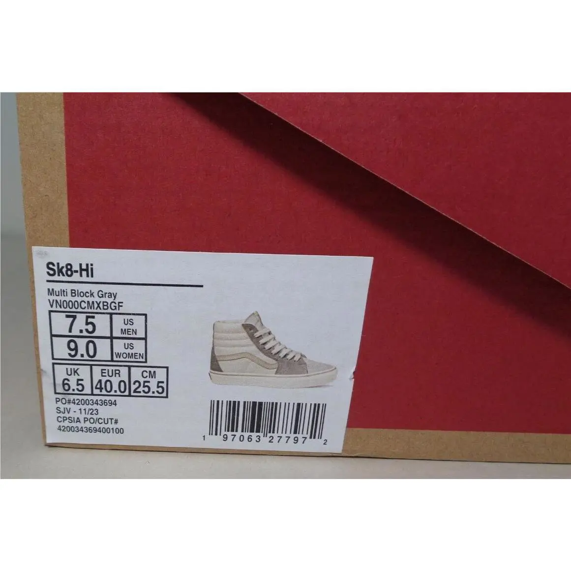 Vans shoes - VANS Sk8-Hi - Multi Block Gray (UPC: 197063277972) 18
