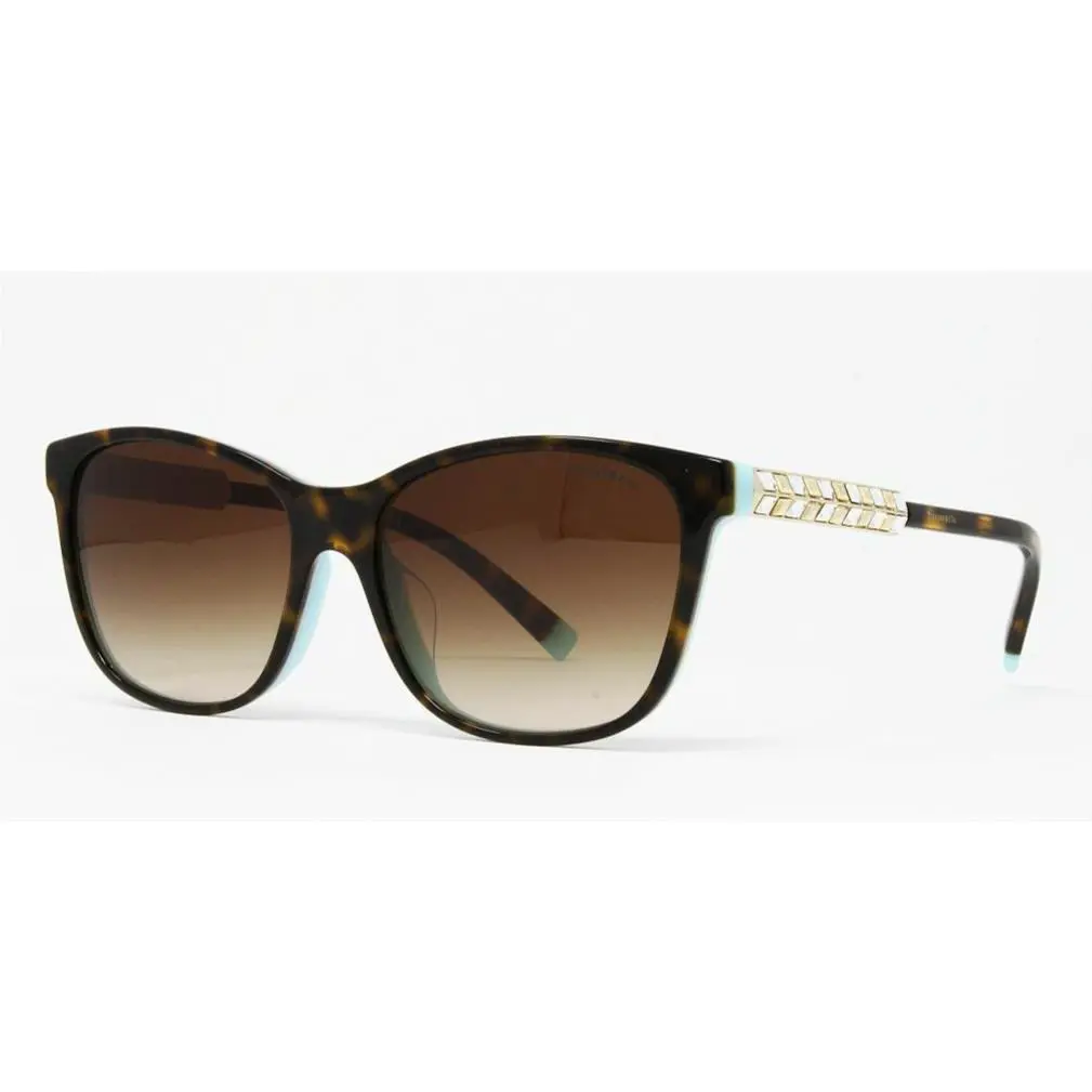 Tiffany TF4174BF 81343B Women`s Sunglasses Havana on Tiffany Blue 56mm