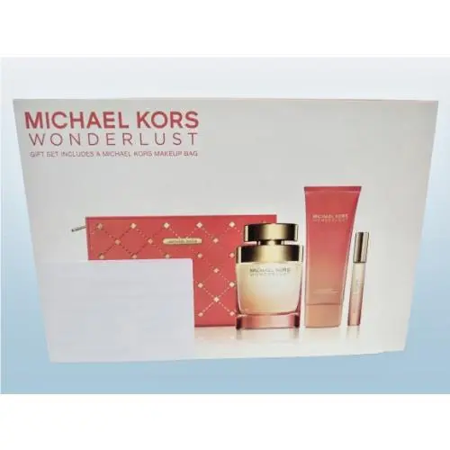 Wonderlust Eau DE Parfum 3.4 OZ / 0.34 OZ Body Lotion Bag 4PC Set by Michael Kors