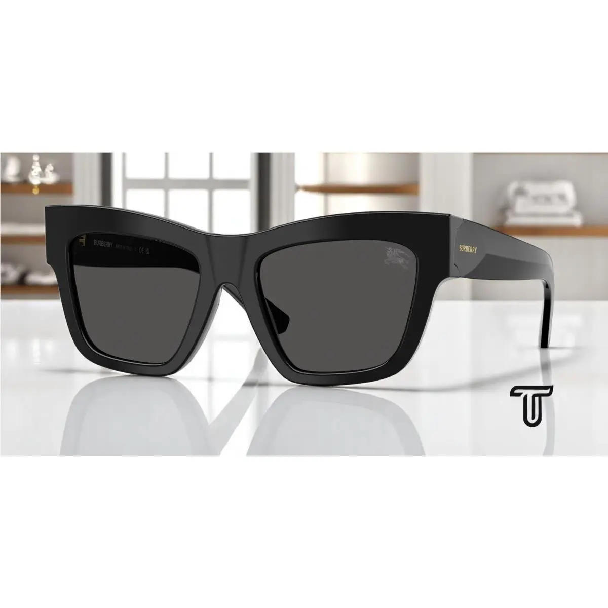 Burberry BE4449 300187 Black Dark Grey 53 mm Women`s Sunglasses