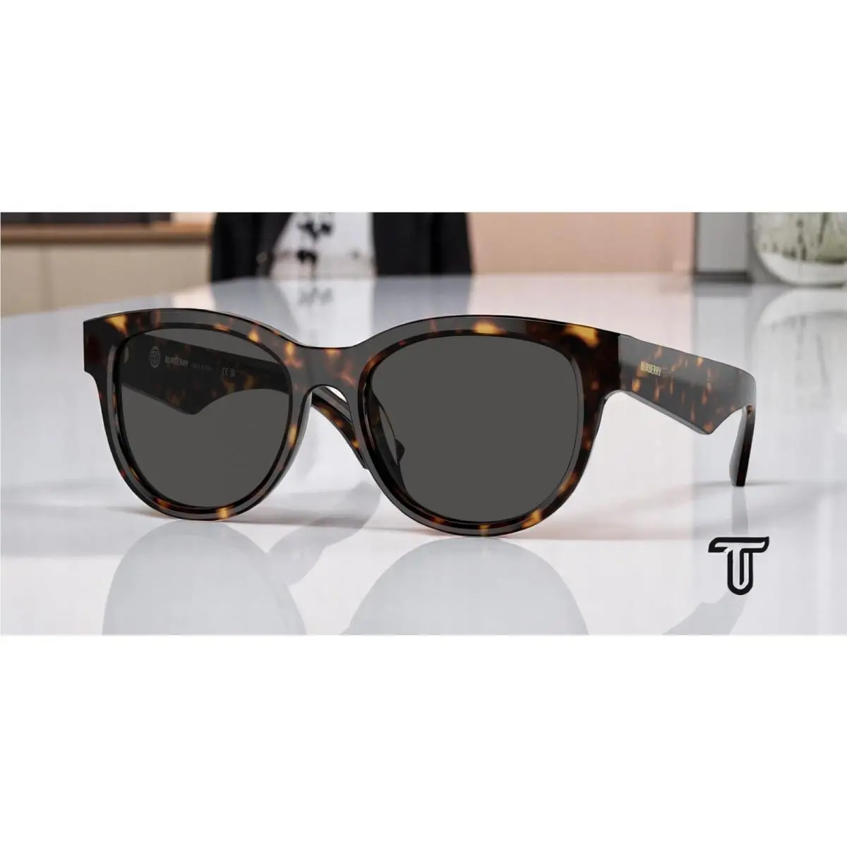 BE4432U 300287 Dark Havana Dark Grey 54 mm Women`s Sunglasses by Burberry