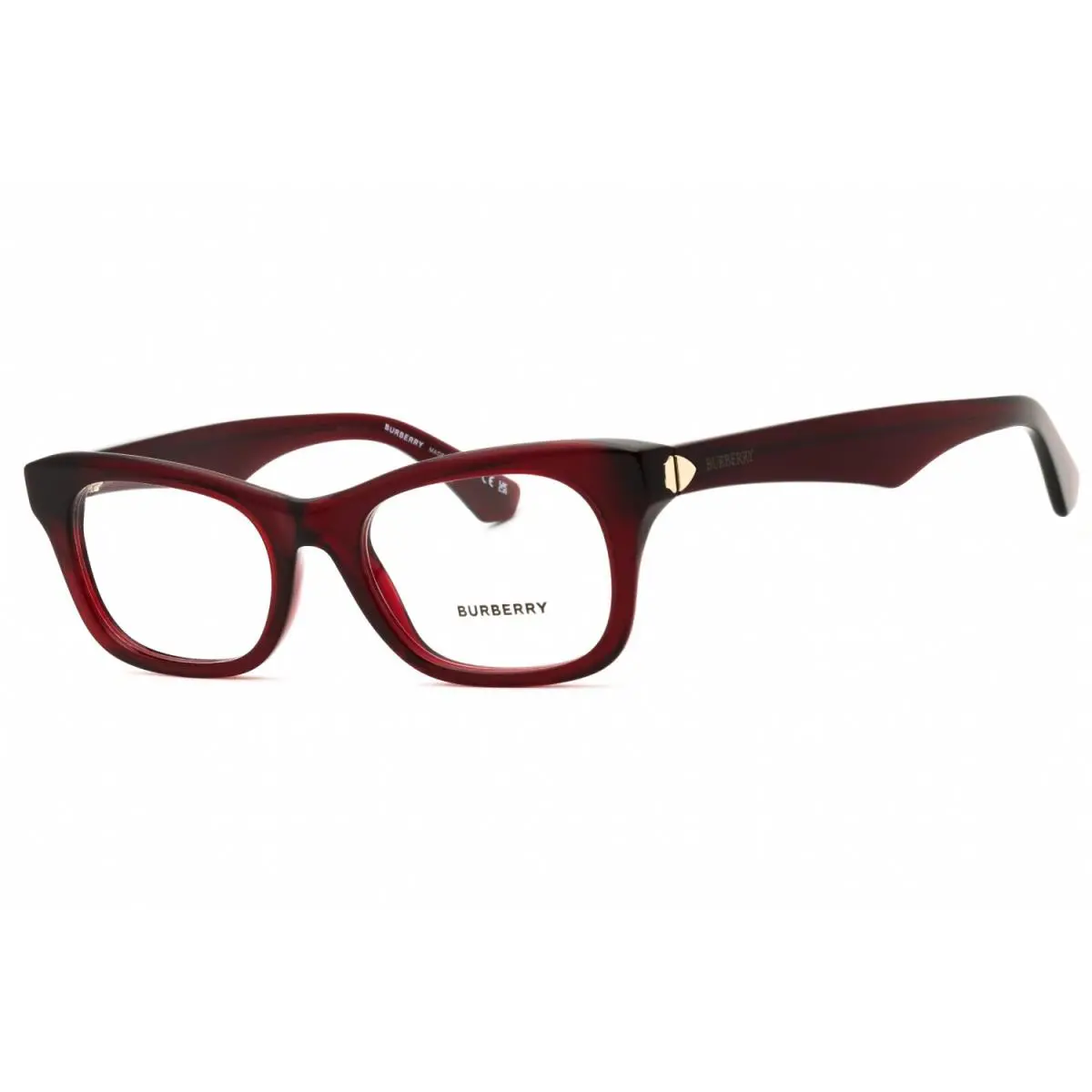 Burberry BE2422 4128 Eyeglasses Transparent Bordeaux Burgundy Frame 50mm