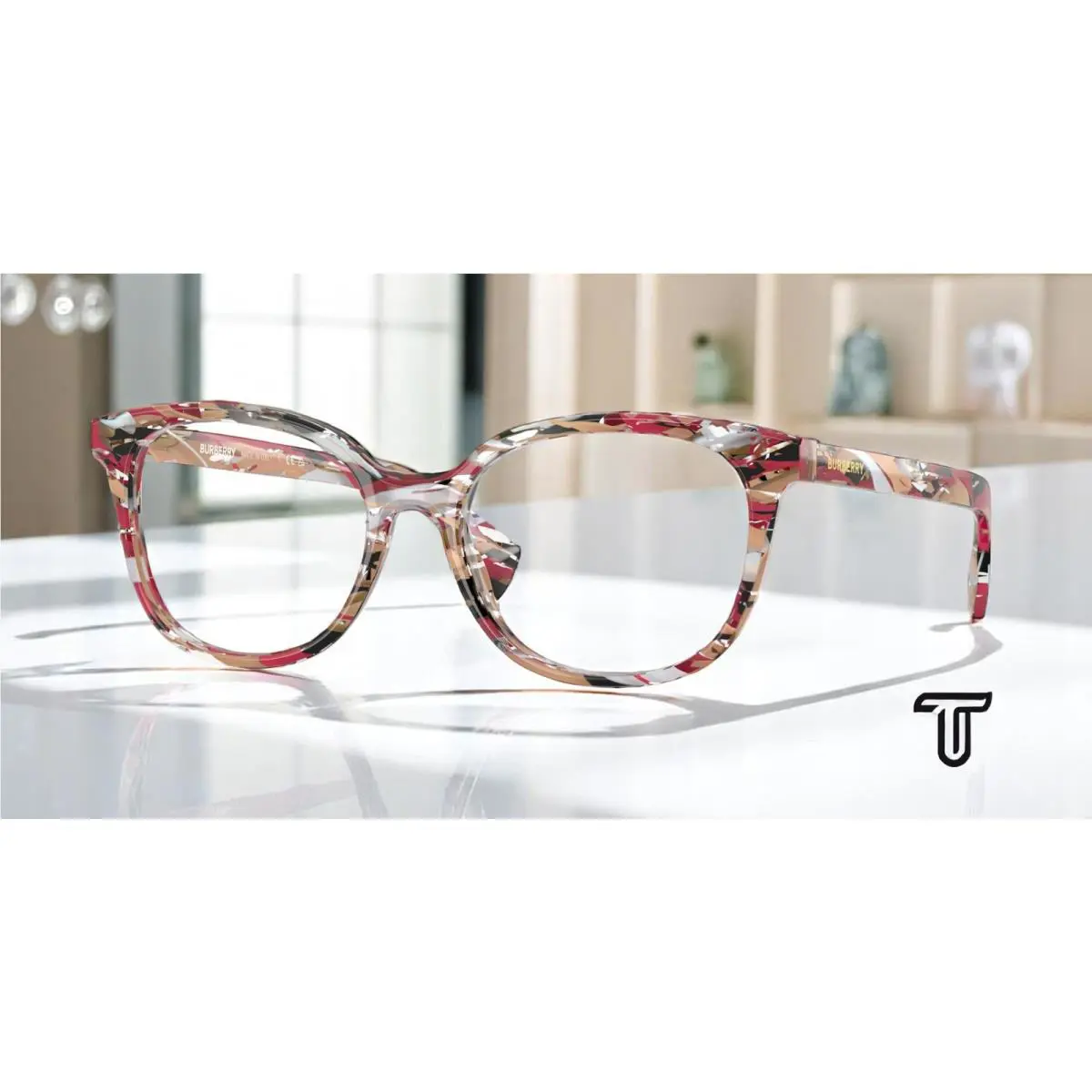 Burberry BE2291 3792 Striped Check Demo Lens 51 mm Women`s Eyeglasses