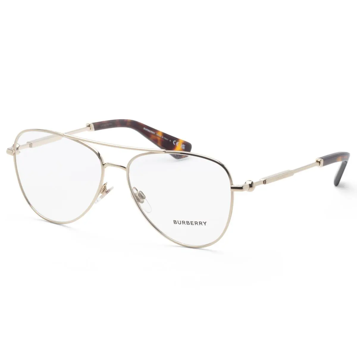 Burberry Demo Pilot Men`s Eyeglasses BE1386 1109 57 BE1386 1109 57