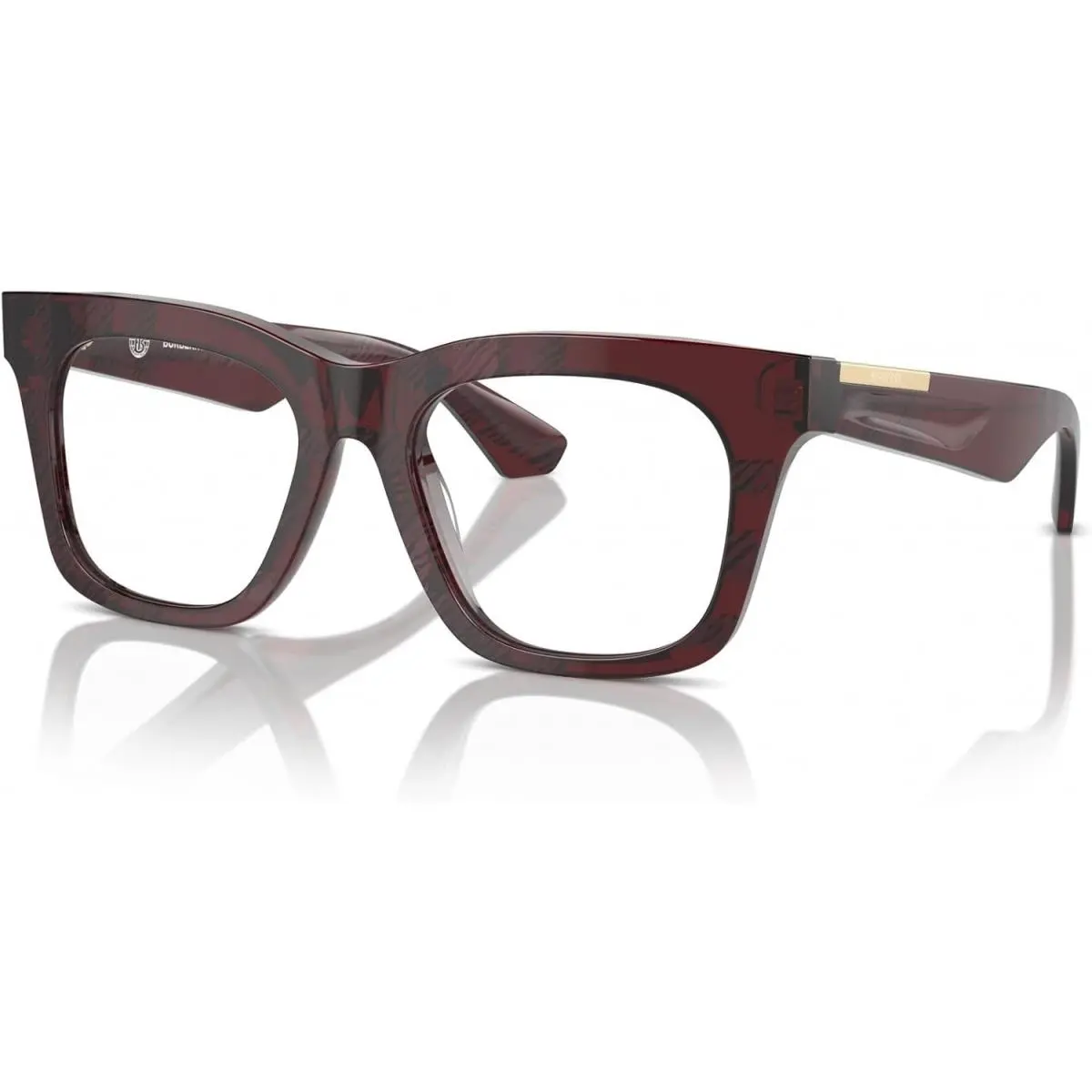 BE2407 4115 Eyeglasses 49mm Red Check / Clear Demo Lens by Burberry