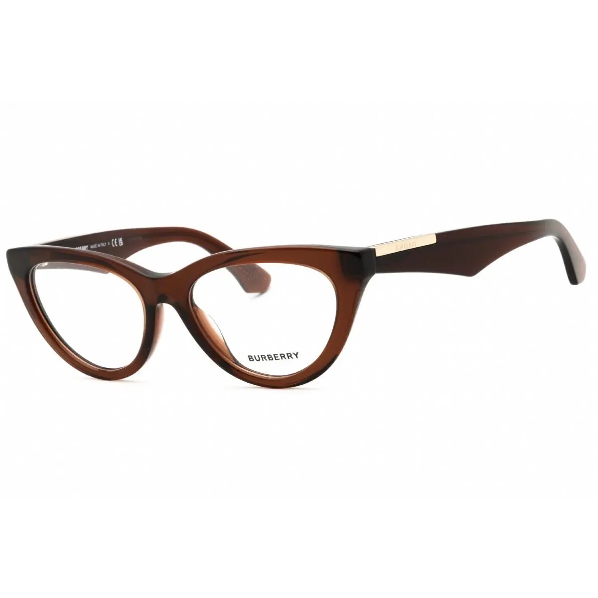 BE2418U 4144 Eyeglasses Transparent Dark Brown Frame 51mm by Burberry