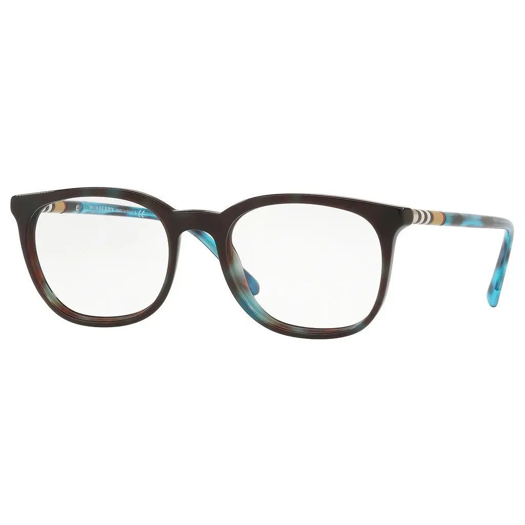 Burberry BE2266 3702 Eyeglasses 54mm Blue Havana / Clear Demo Lens