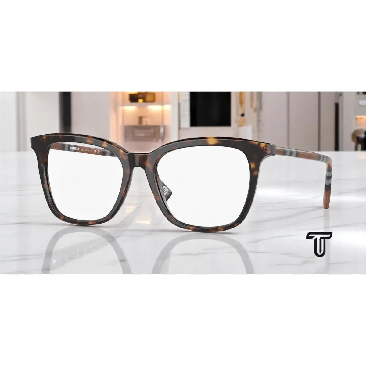 BE2390 4017 Dark Havana Demo Lens 52 mm Women`s Eyeglasses by Burberry