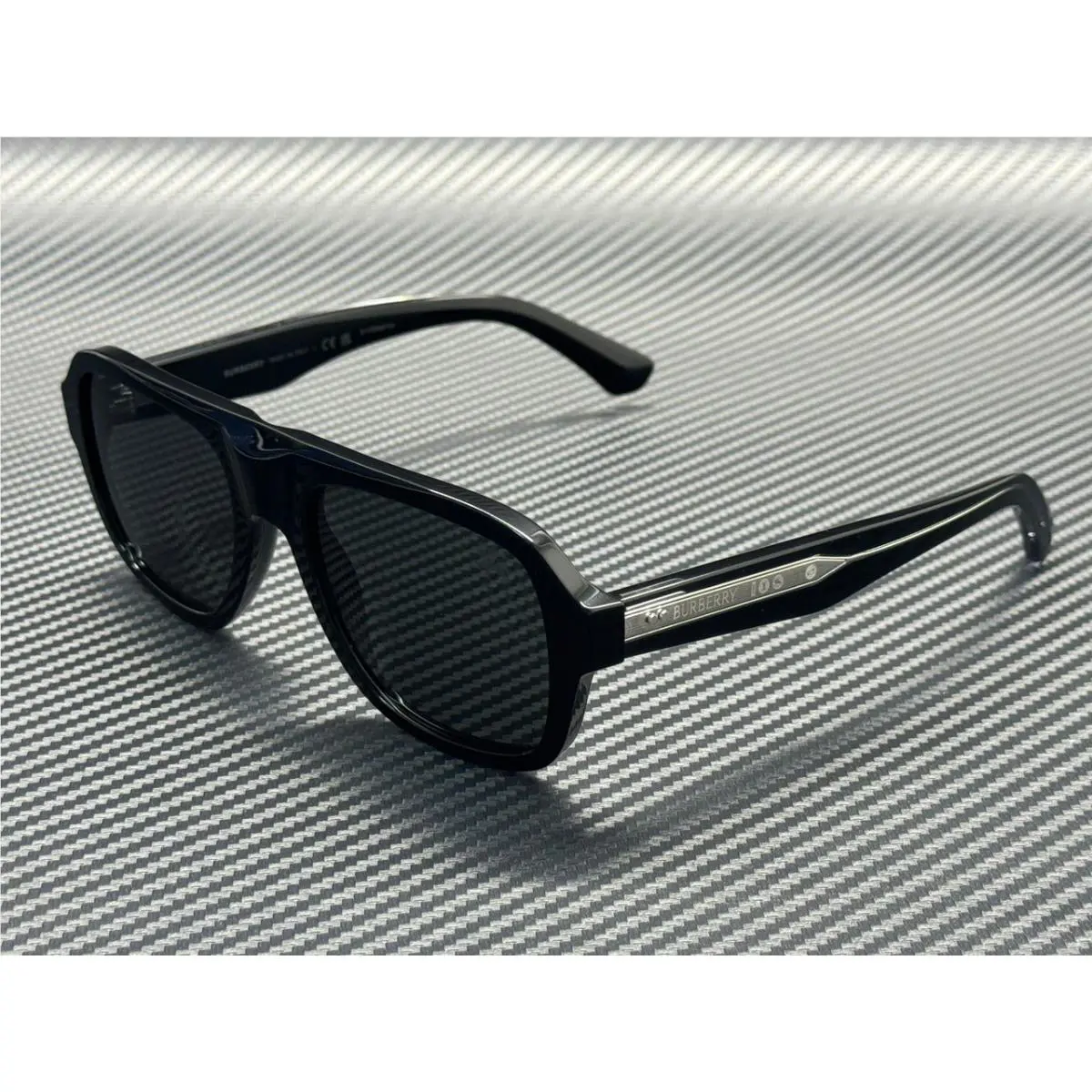 Burberry BE4478 420687 Black Dark Grey Men`s 55 mm Sunglasses
