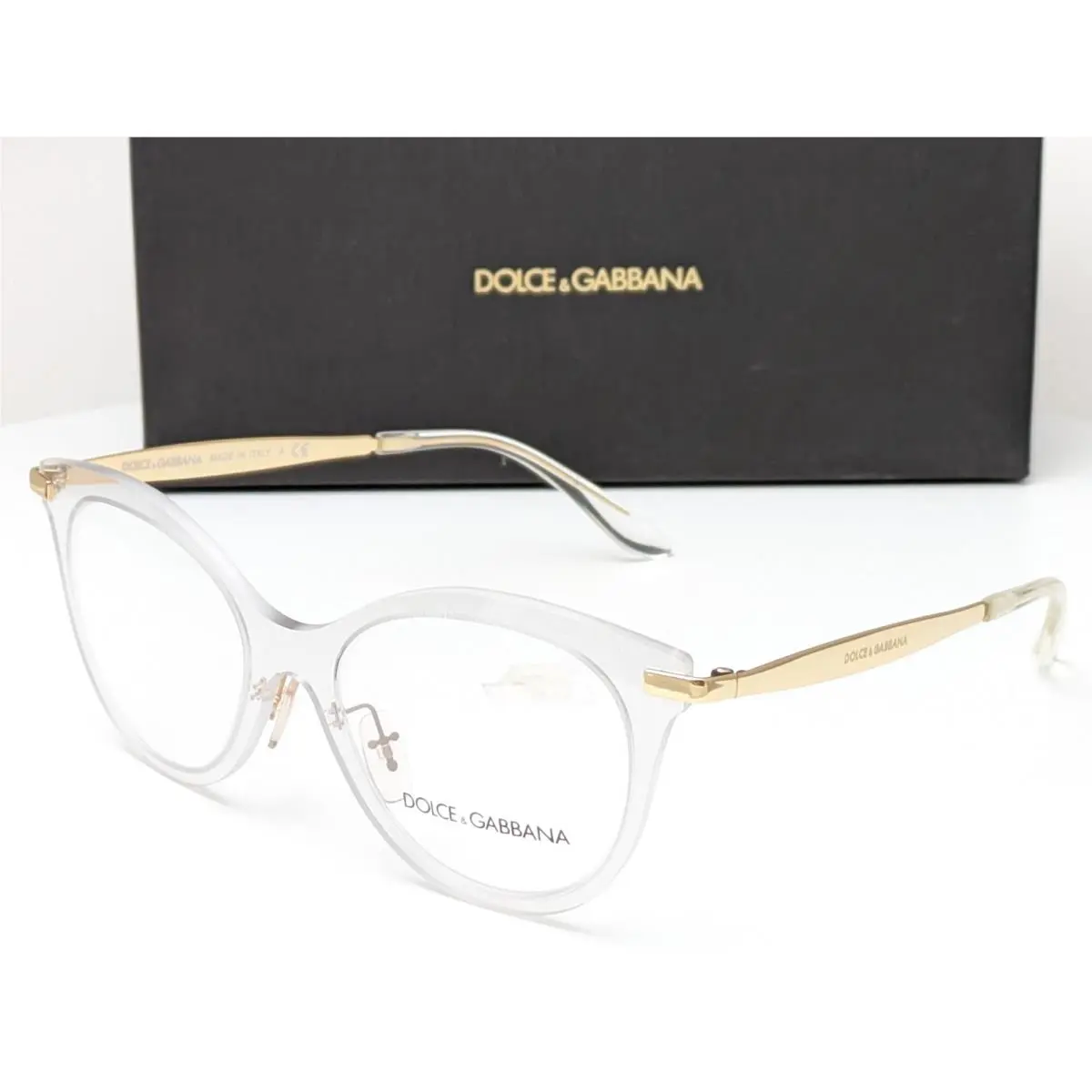 Dolce Gabbana DG1292 3073 Crystal Gold Women`s Eyeglasses Frames 51-18-140