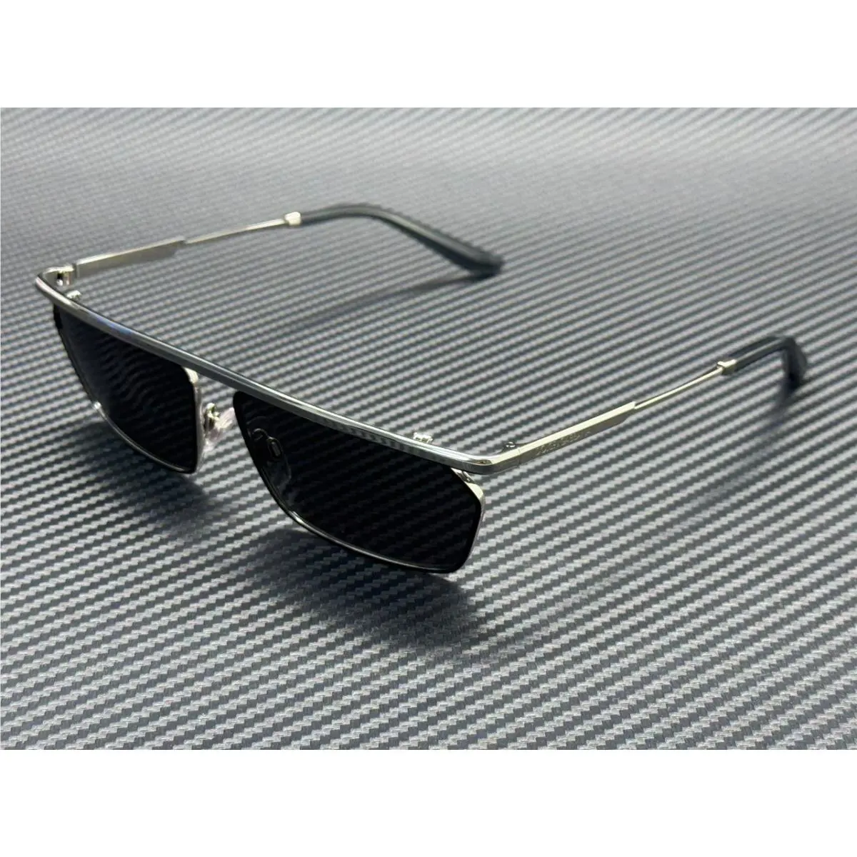 Dolce Gabbana DG2327 132487 Silver Matte Black Dark Grey Men`s 60 mm Sunglasse