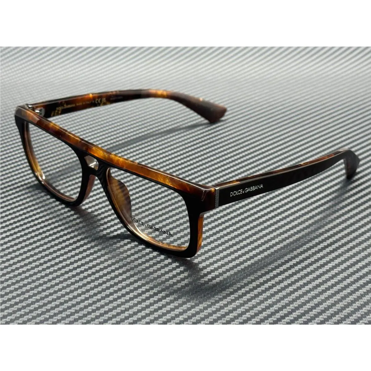 Dolce Gabbana DG3431 3456 Brown Gold Men`s 56 mm Eyeglasses