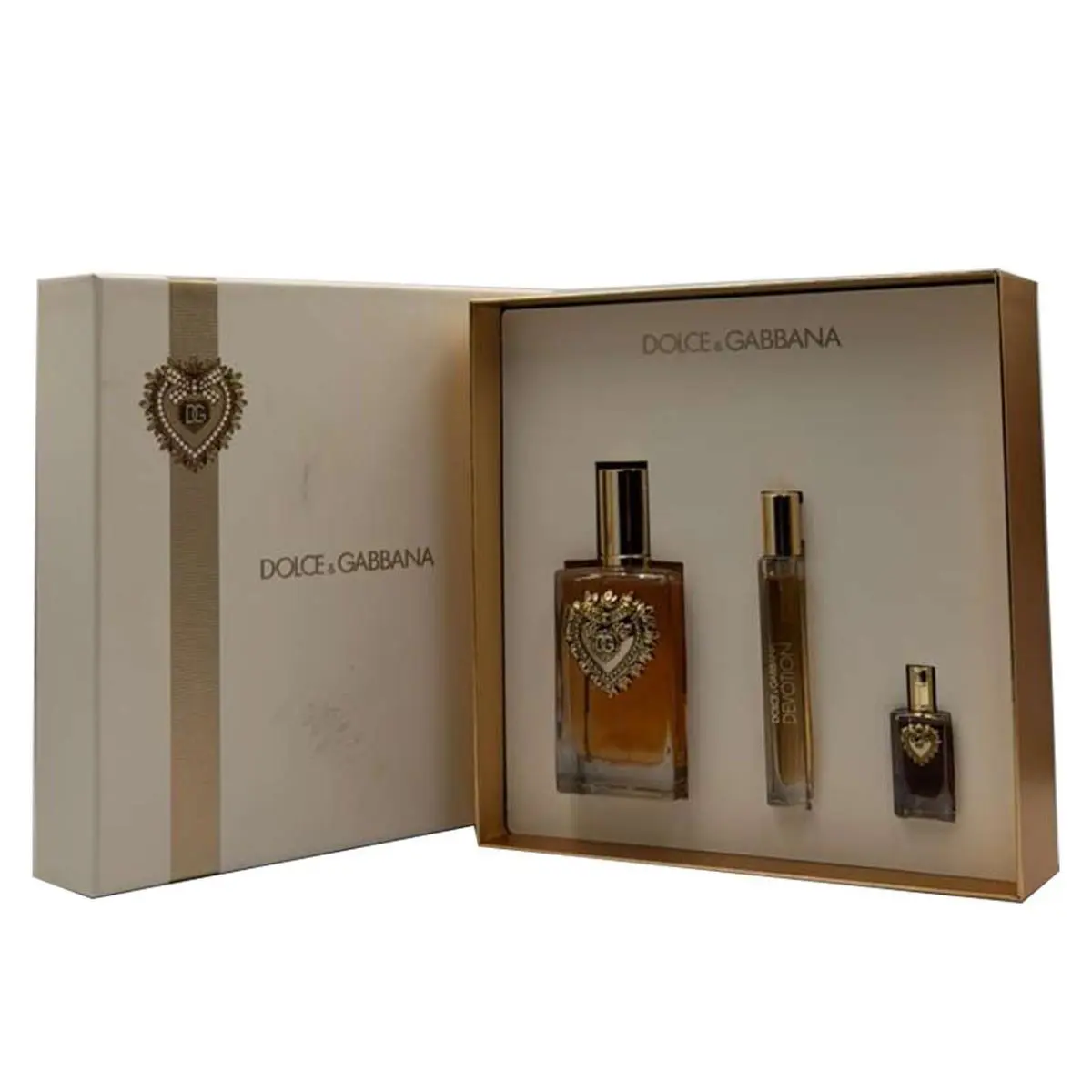 Dolce Gabbana Devotion Perfume 3pcs set-3.3 oz Edp SP+0.33 oz Mini+0.17 oz Edp