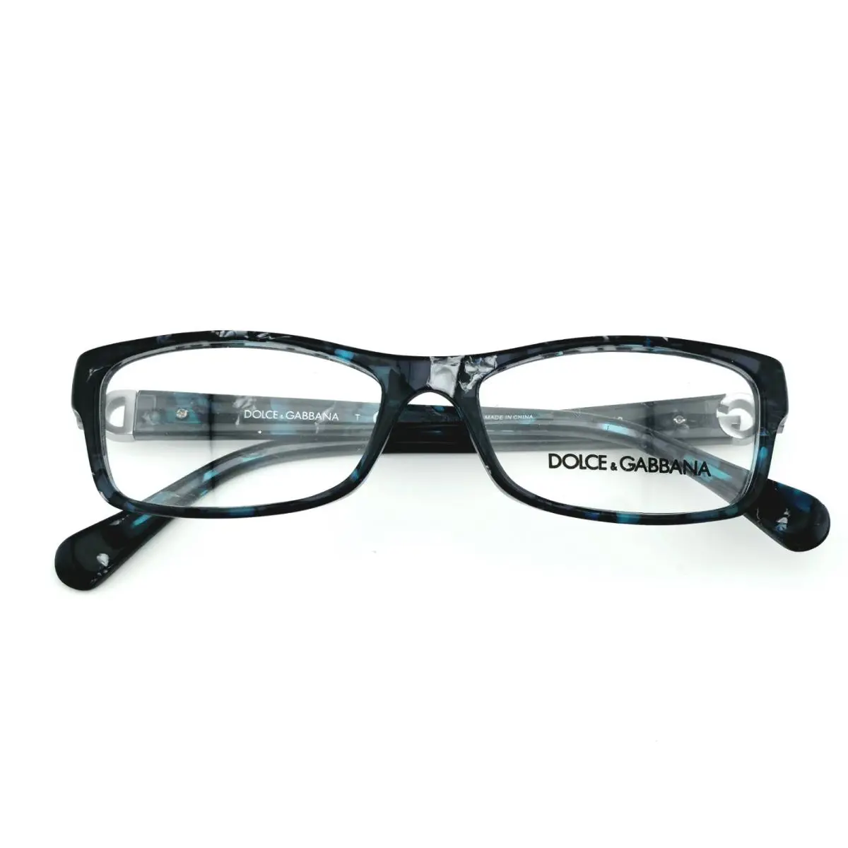 Dolce Gabbana DG3228 2551 Blue Marble Woman Eyeglasses 51-16-140
