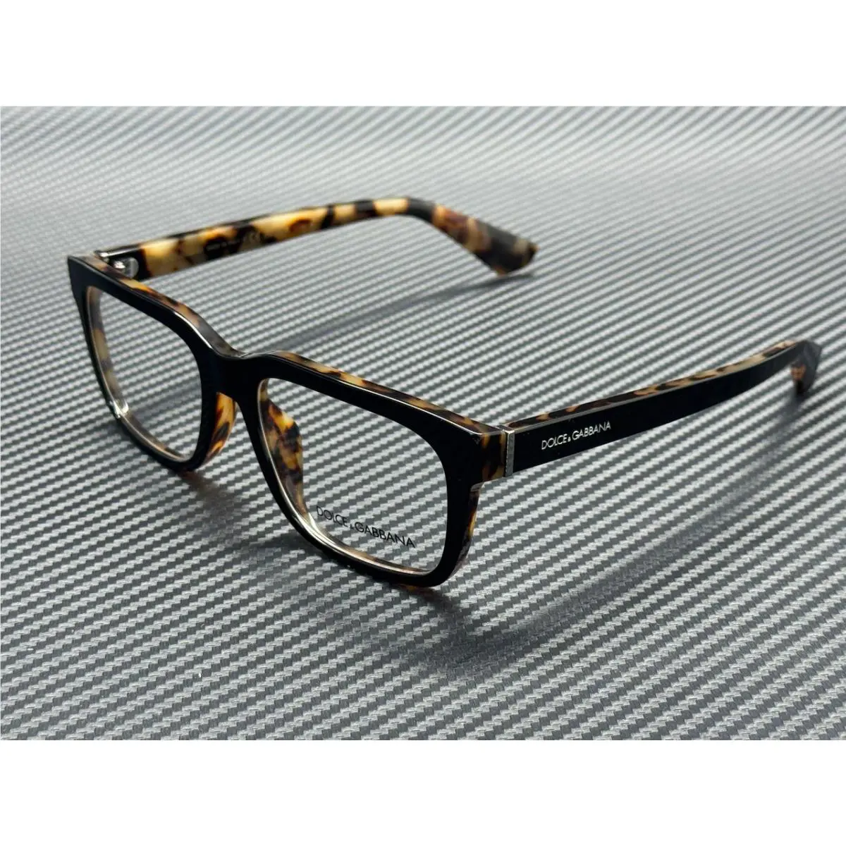 Dolce Gabbana DG3432 3417 Black Red Havana Men`s 56 mm Eyeglasses