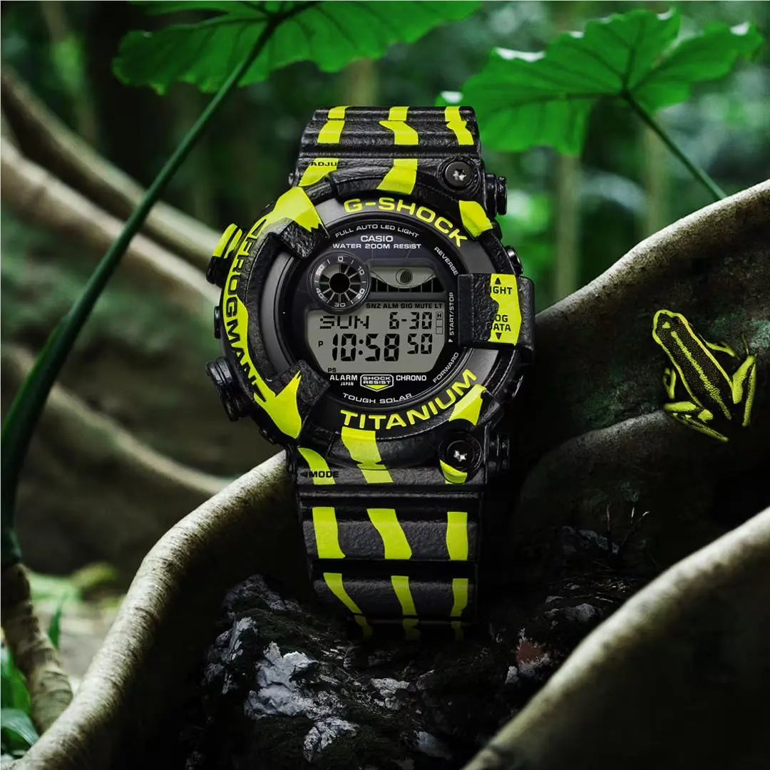 G-shock Poisin Dart Frogman Diver Black Dial Tough Solar Watch GW8200TPF-1