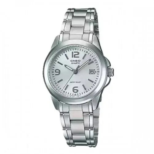Casio LTP1215A-7A Women`s Silvertone Bracelet Watch Silvertone Dial Date