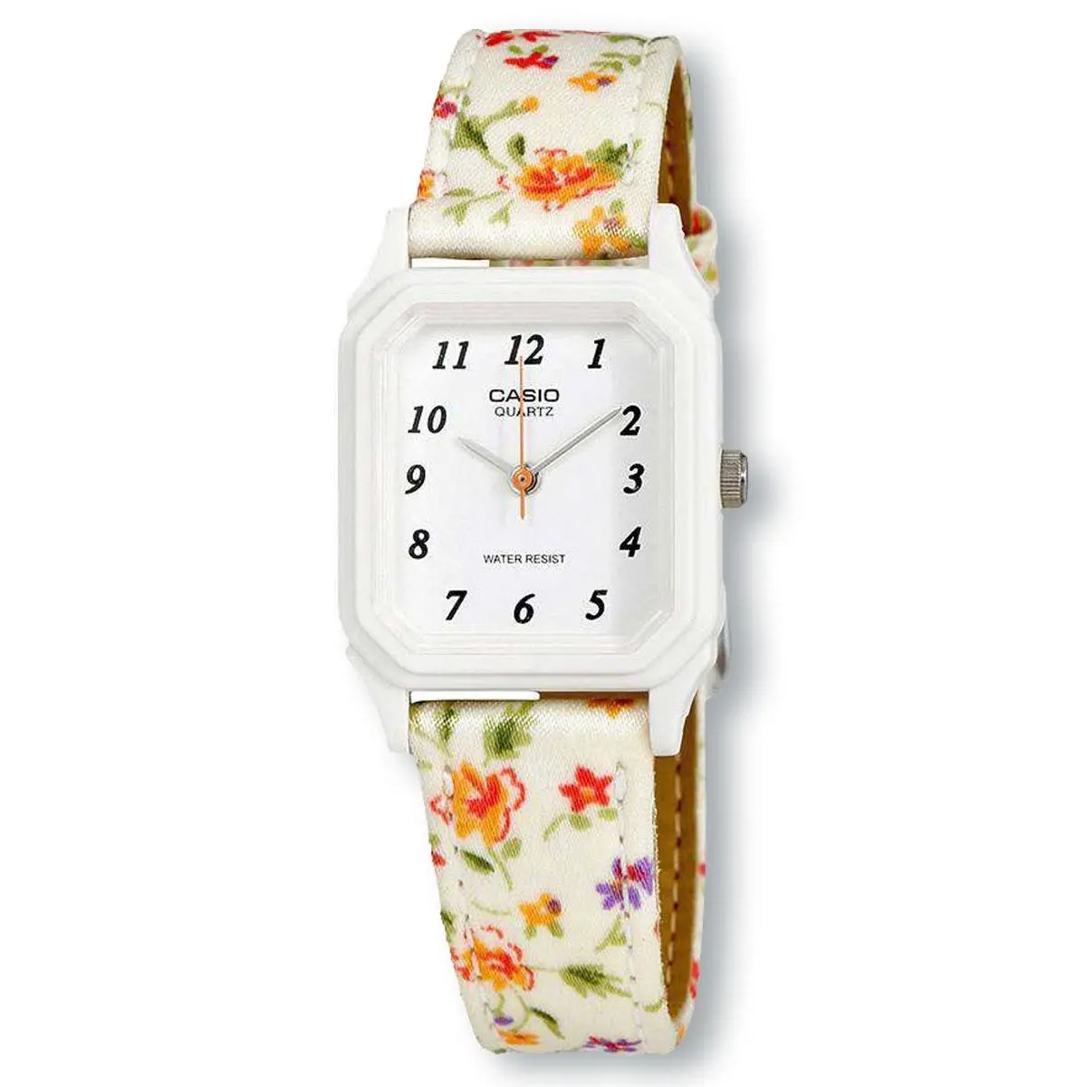 Casio LQ142LB-7B Retro Analog Rectangular Watch Floral Design