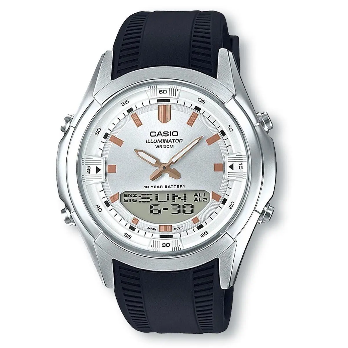 Casio AMW840-7A Digital/analog World Time 30 Telememo Watch