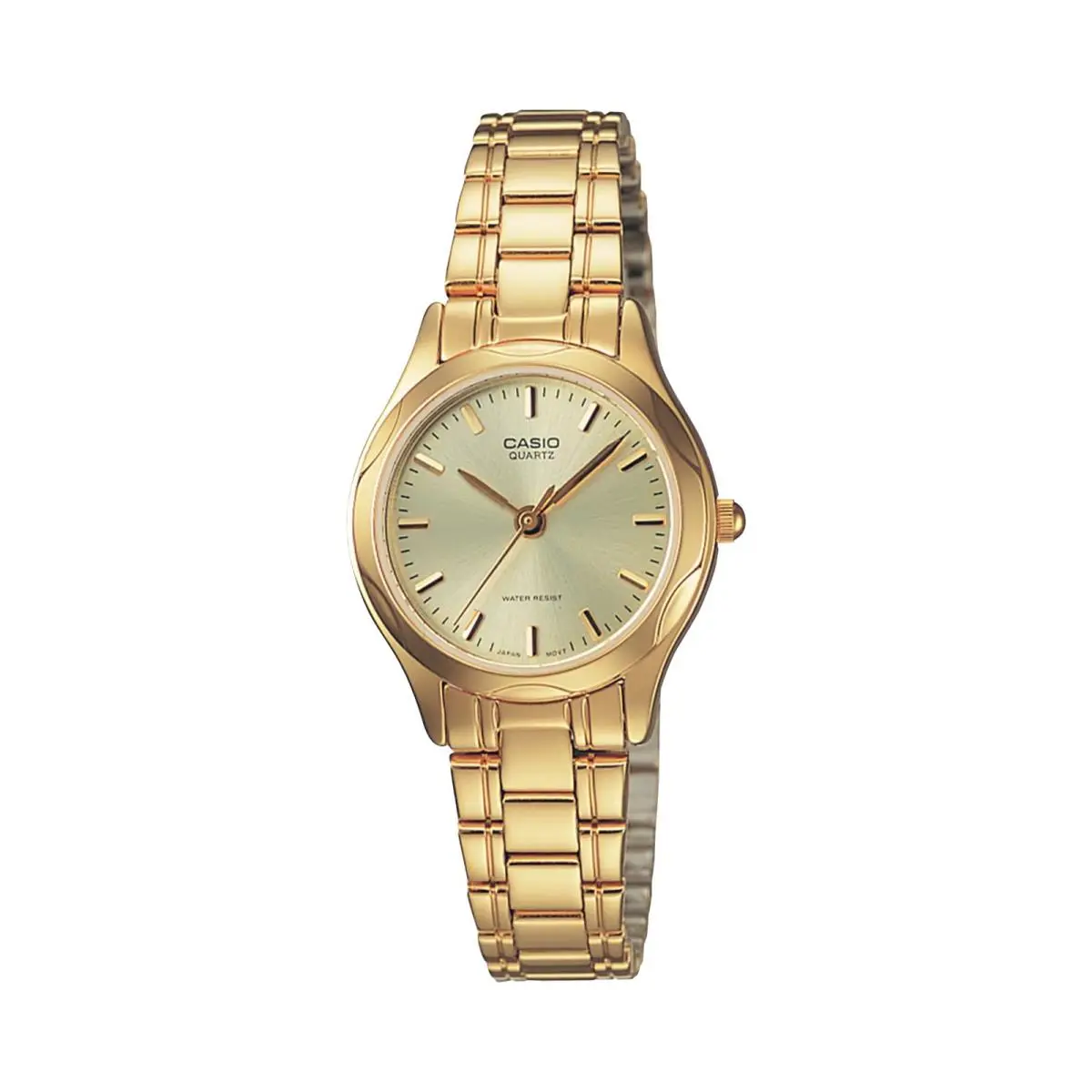 Women’s Gold Tone Stainless Steel Analog Watch with Champagne Dial by Casio