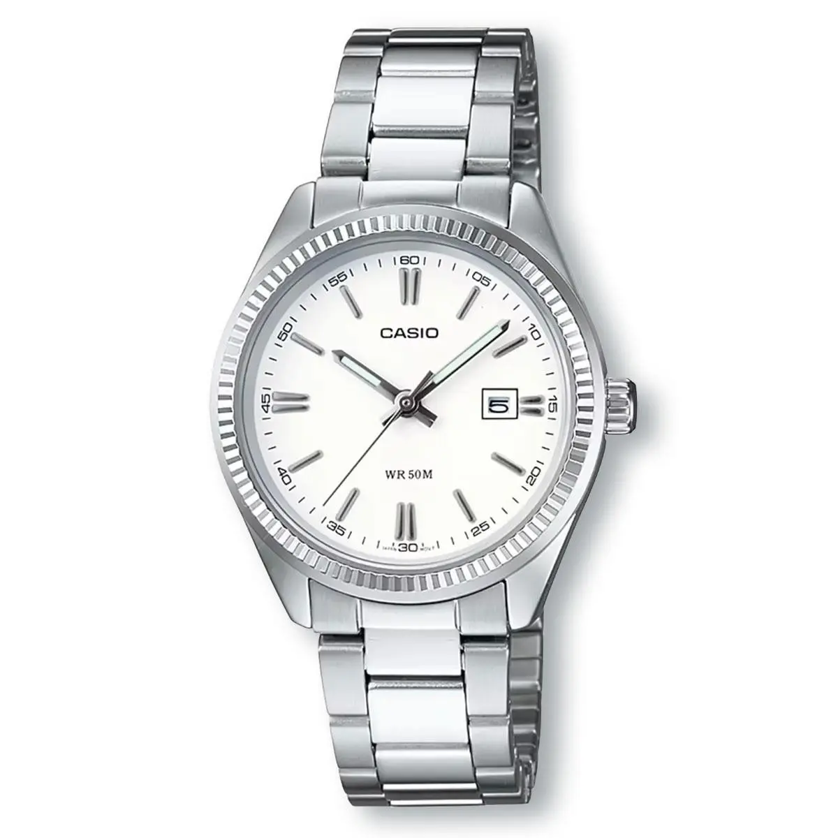 Casio LTP1302D-7A1 Analog Stainless Steel White Dial Watch