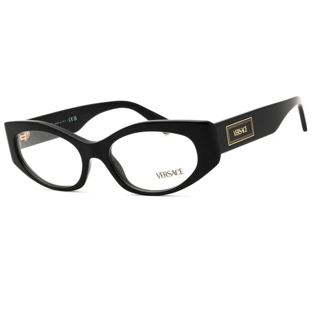 Versace Unisex Eyeglasses Plastic Black Cat Eye Shape Frame 51mm 0VE3369 GB1