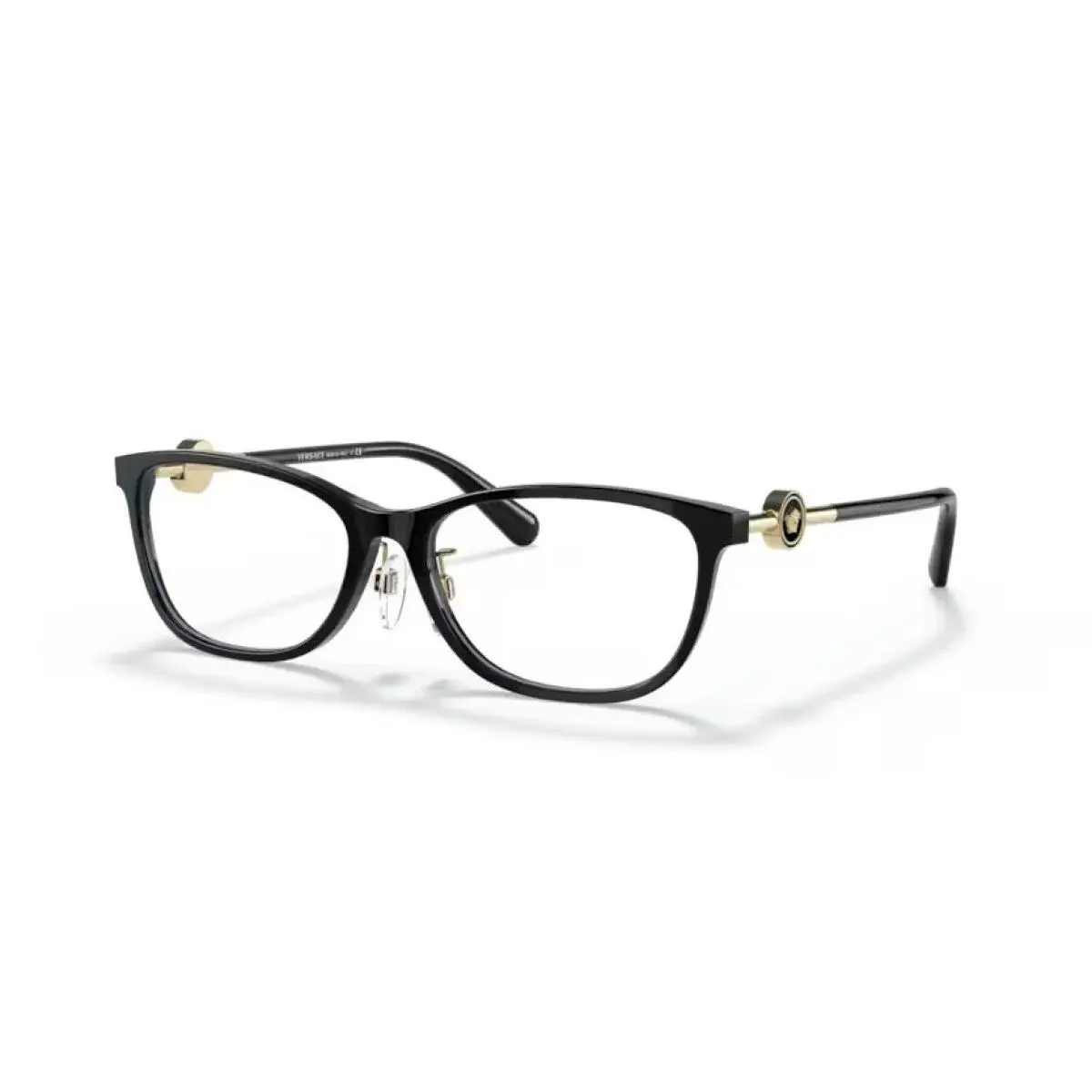 Versace VE3297D GB1 Square Eyeglasses 55mm Black / Demo Lens