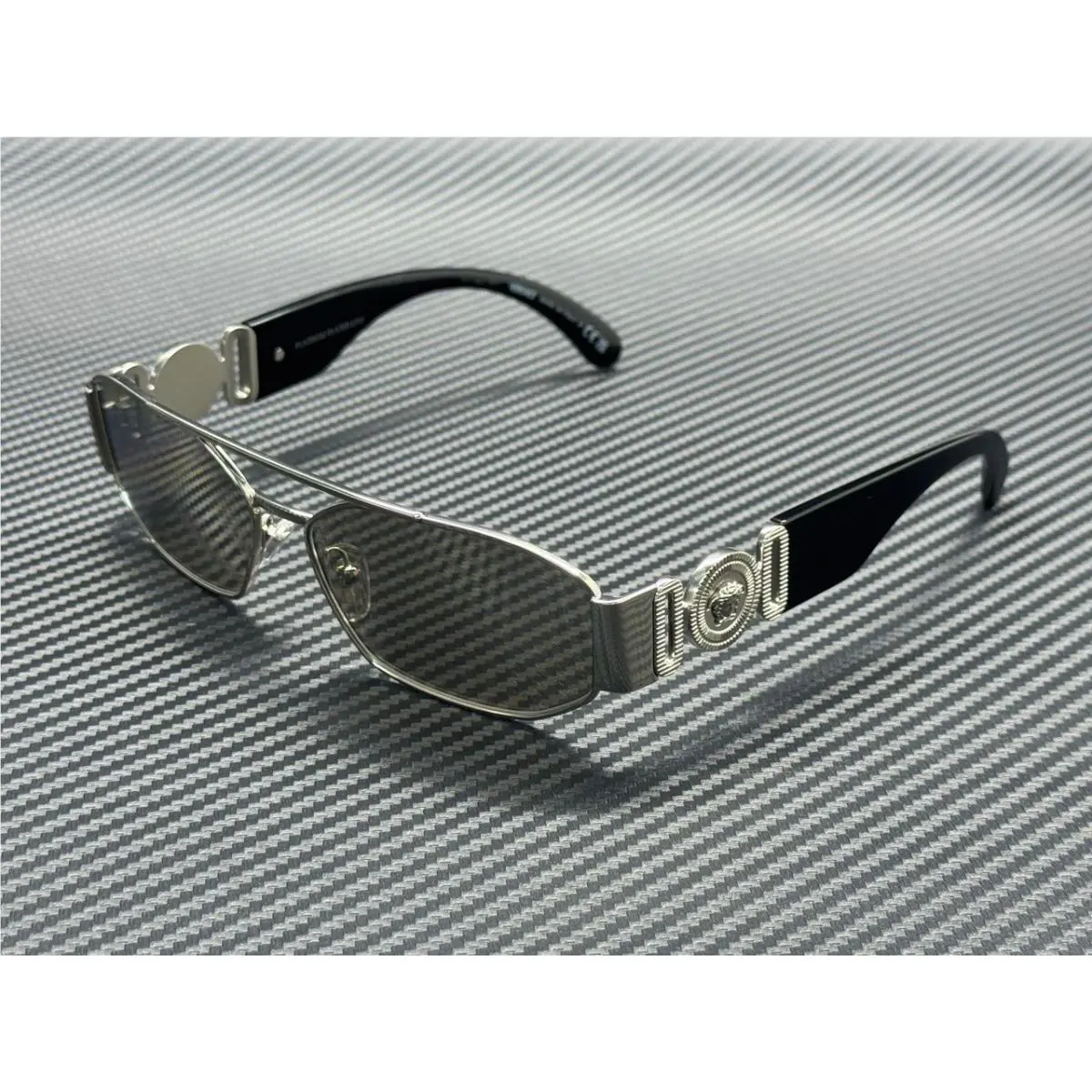 Versace VE2287 1000AP Silver Mirror Platinum Men`s 58 mm Sunglasses
