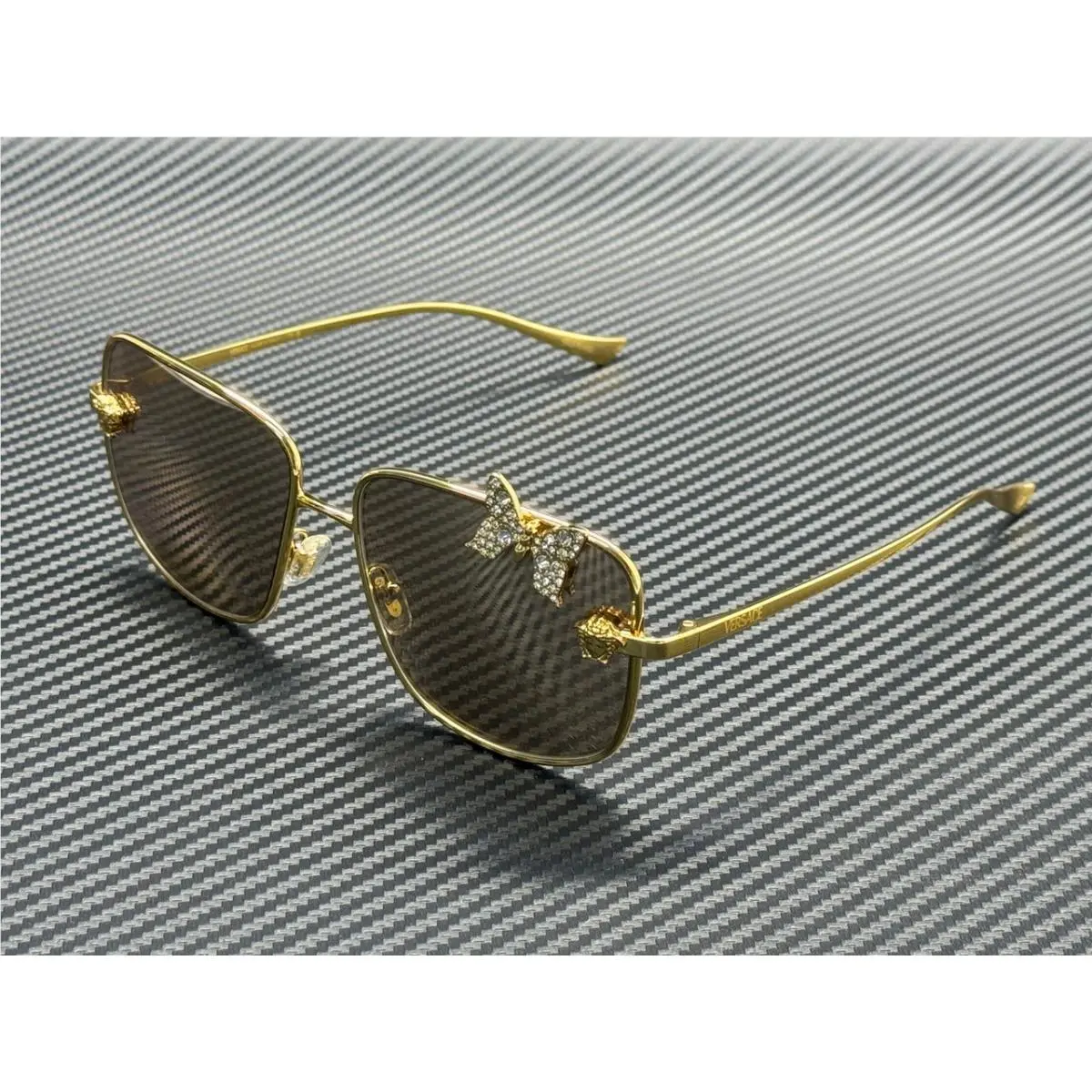VE2282 K0030W Real Gold Plated Rose Mirror Women`s 59 mm Sunglasses by Versace