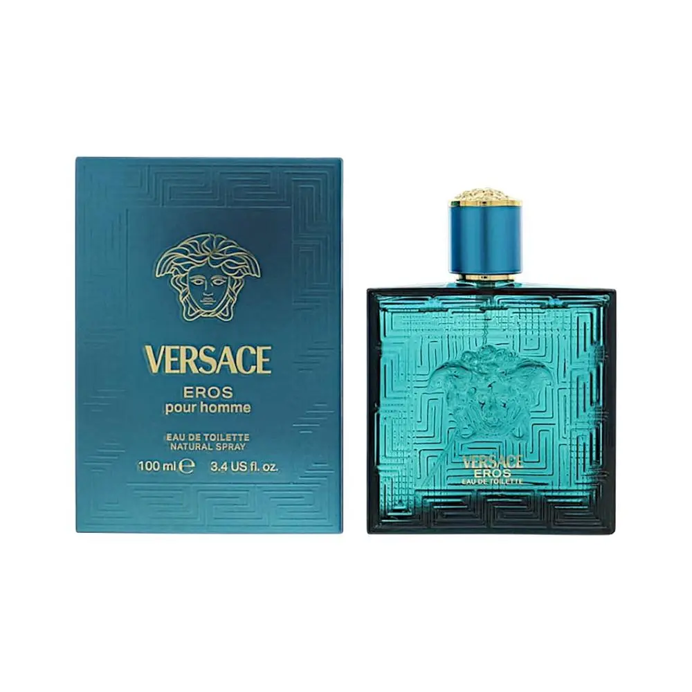 Versace Eros by Versace Box For Men 3.4 Oz Eau De Toilette Spray