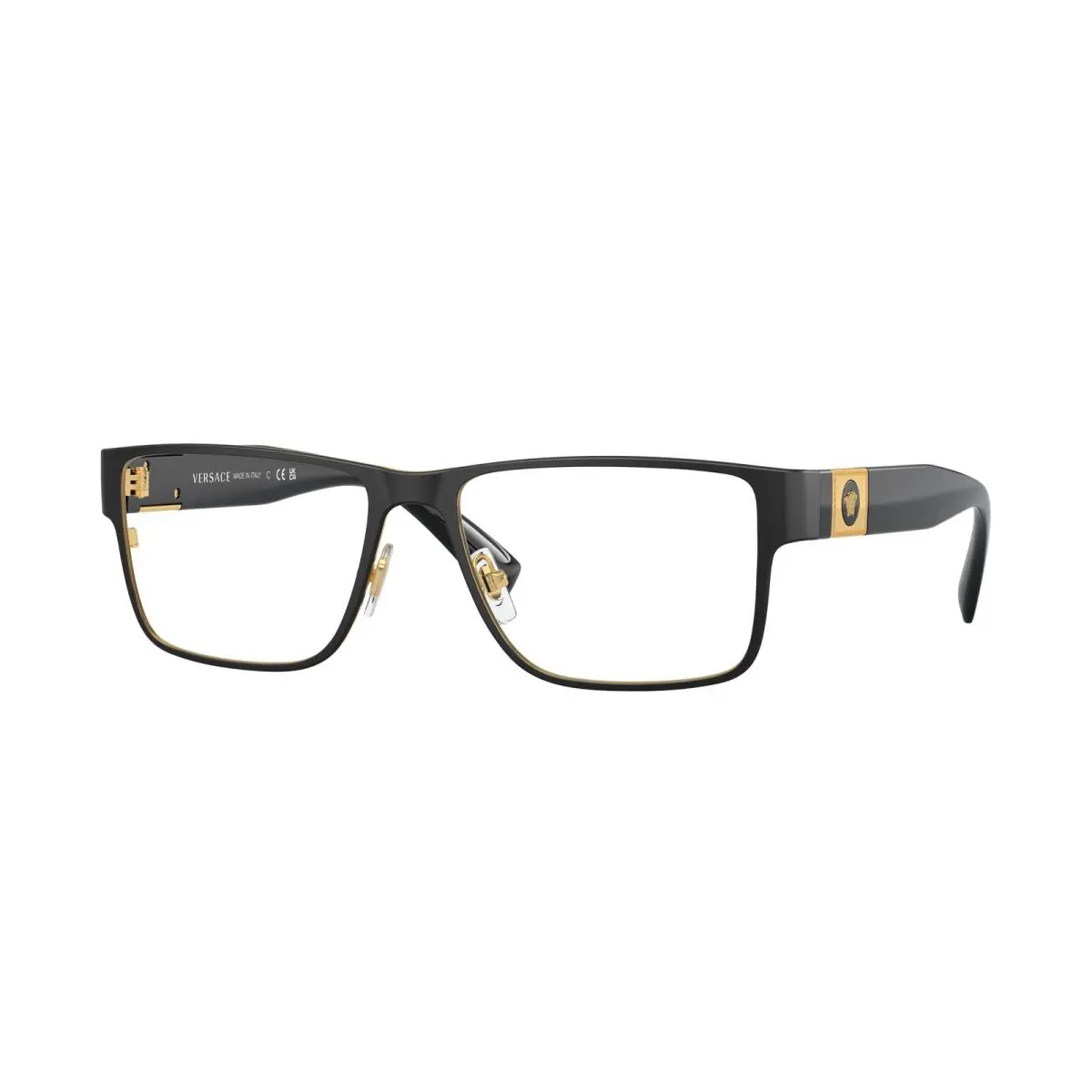 Versace VE 1274 Matte Black Gold 1436 Eyeglasses