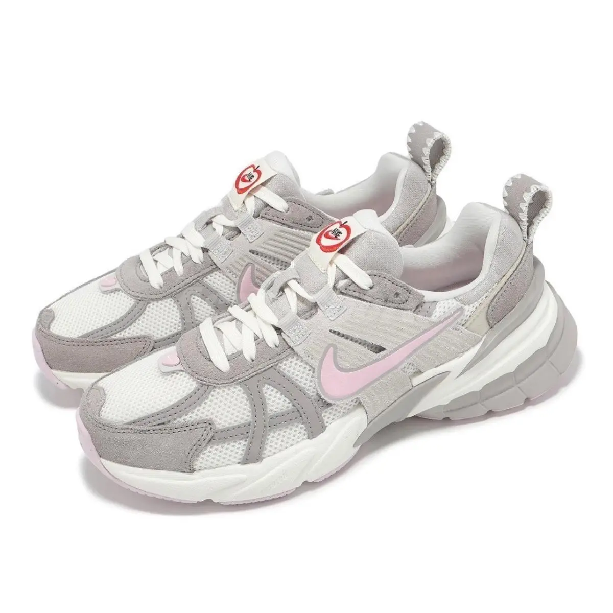 Nike V2k Women Athletic Shoes Running Sneakers White Gray Pink Size 8
