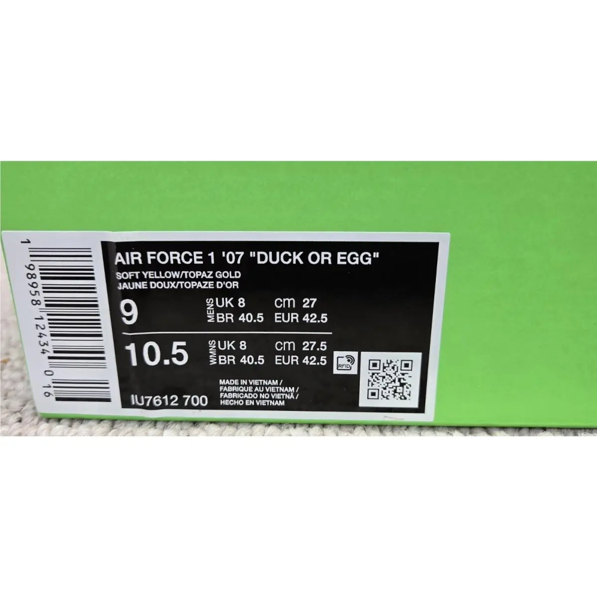 Nike shoes - Nike Air Force 1 - Air Force - IU7612-700 - Yellow 9