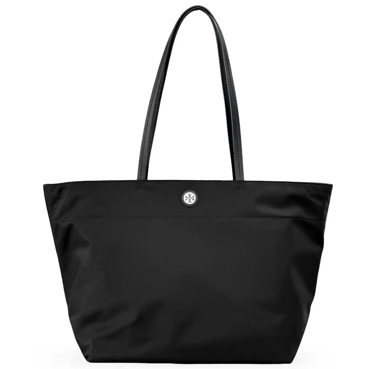Nylon Medium Tote Lightweight Shoulder Handbag Black by Tory Burch
