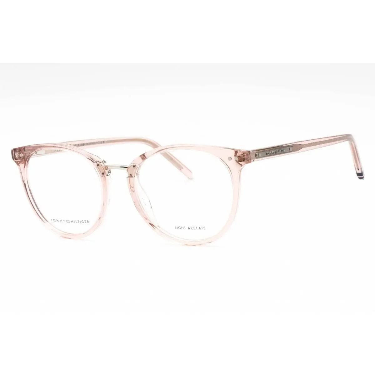 Unisex Eyeglasses Light Pink Plastic Oval Frame TH 1734 0S8R 00 by Tommy Hilfiger