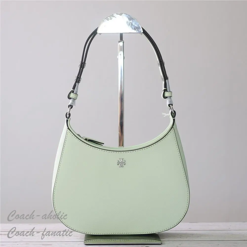 Tory Burch Emerson Saffiano Leather Shoulder Bag in Meadow Mist