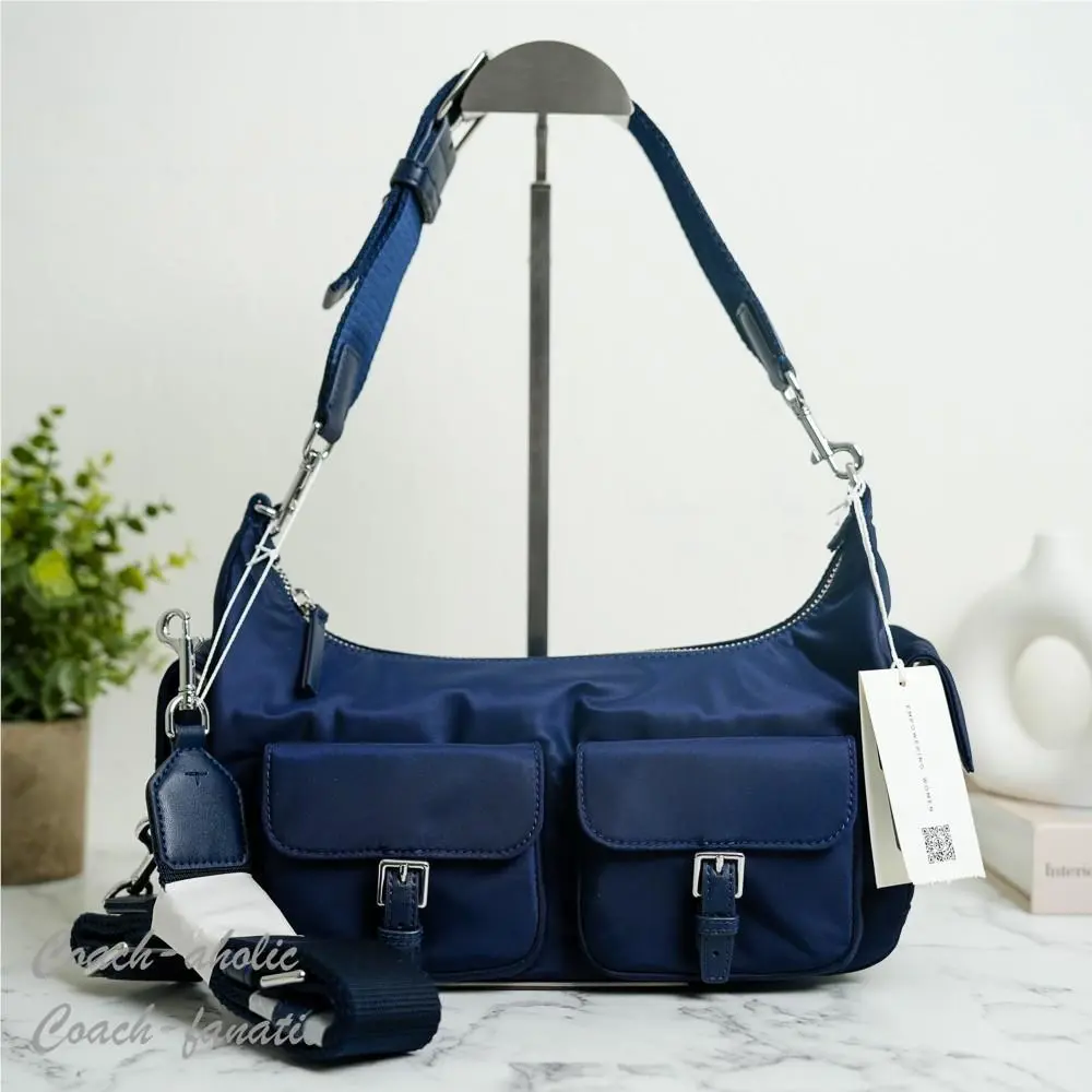 Tory Burch Nylon Convertible Shoulder Bag Crossbody in Tory Navy