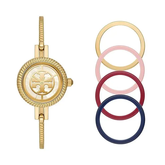 Tory Burch The Reva Bangle Watch Set 29mm in Gold