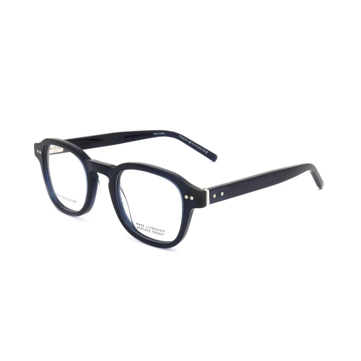 Men`s 48mm Blue Eyeglasses TH2033-PJP-48 by Tommy Hilfiger