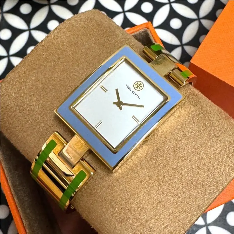 Tory Burch Buddy Quartz Bangle Blue Gold Stainless Steel Watch TBW5051