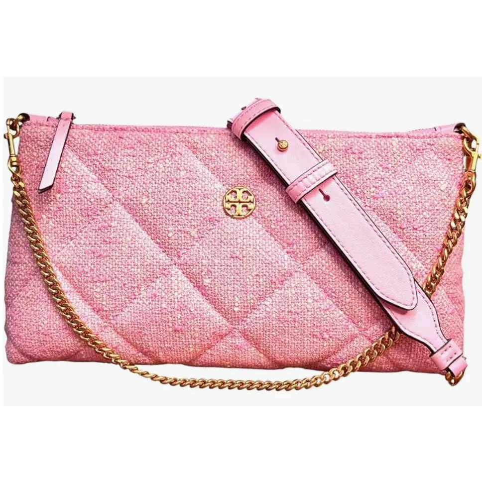 Tory Burch Willa Tweed Zip Shoulder Bag 162965 Tweed Pink 960 One Size